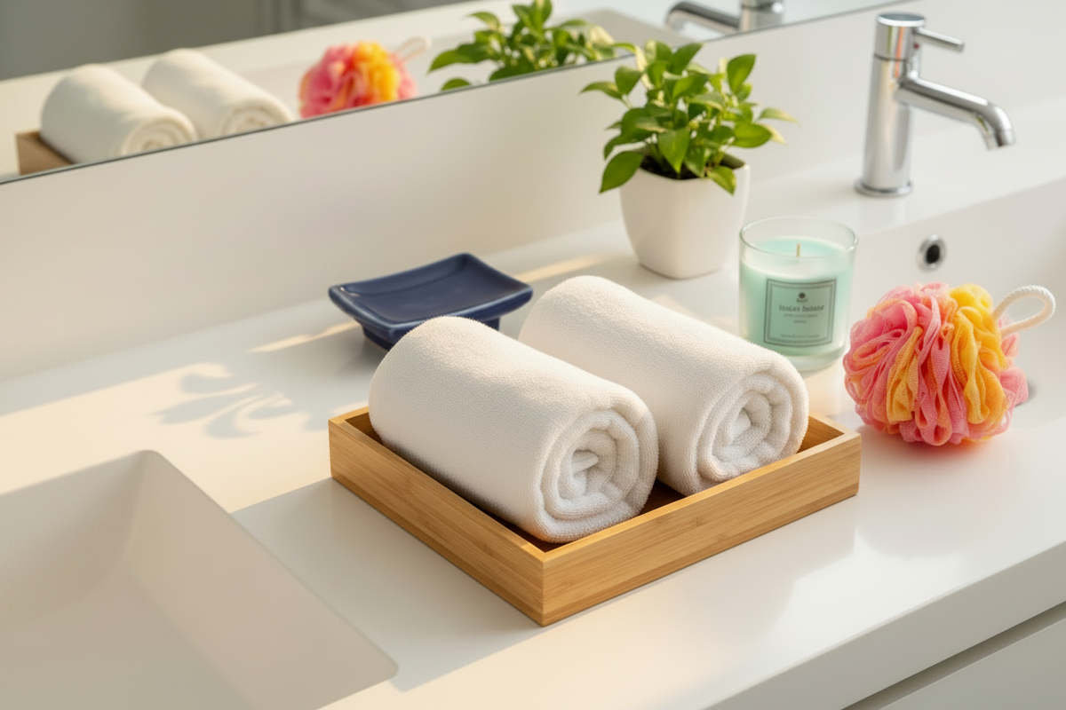 Snow White Hand Towel 100% pure Cotton |500 GSM | Hand Towel Set of 2 | 40 cm x 60cm